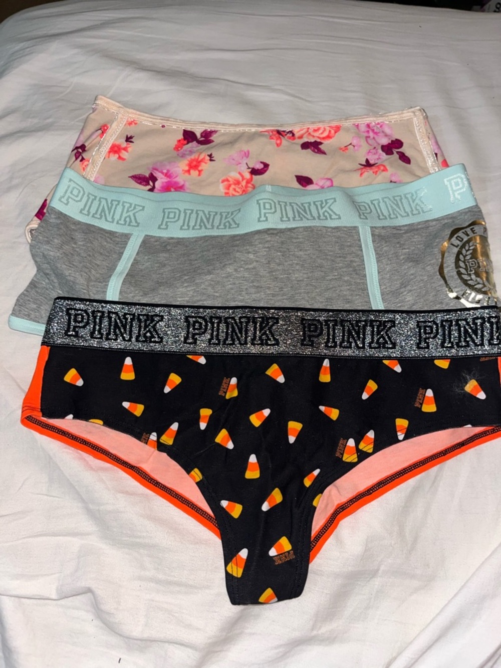 🆕 Victorias Secret PINK Lot of 3 cheekster Boyshort panties sz M